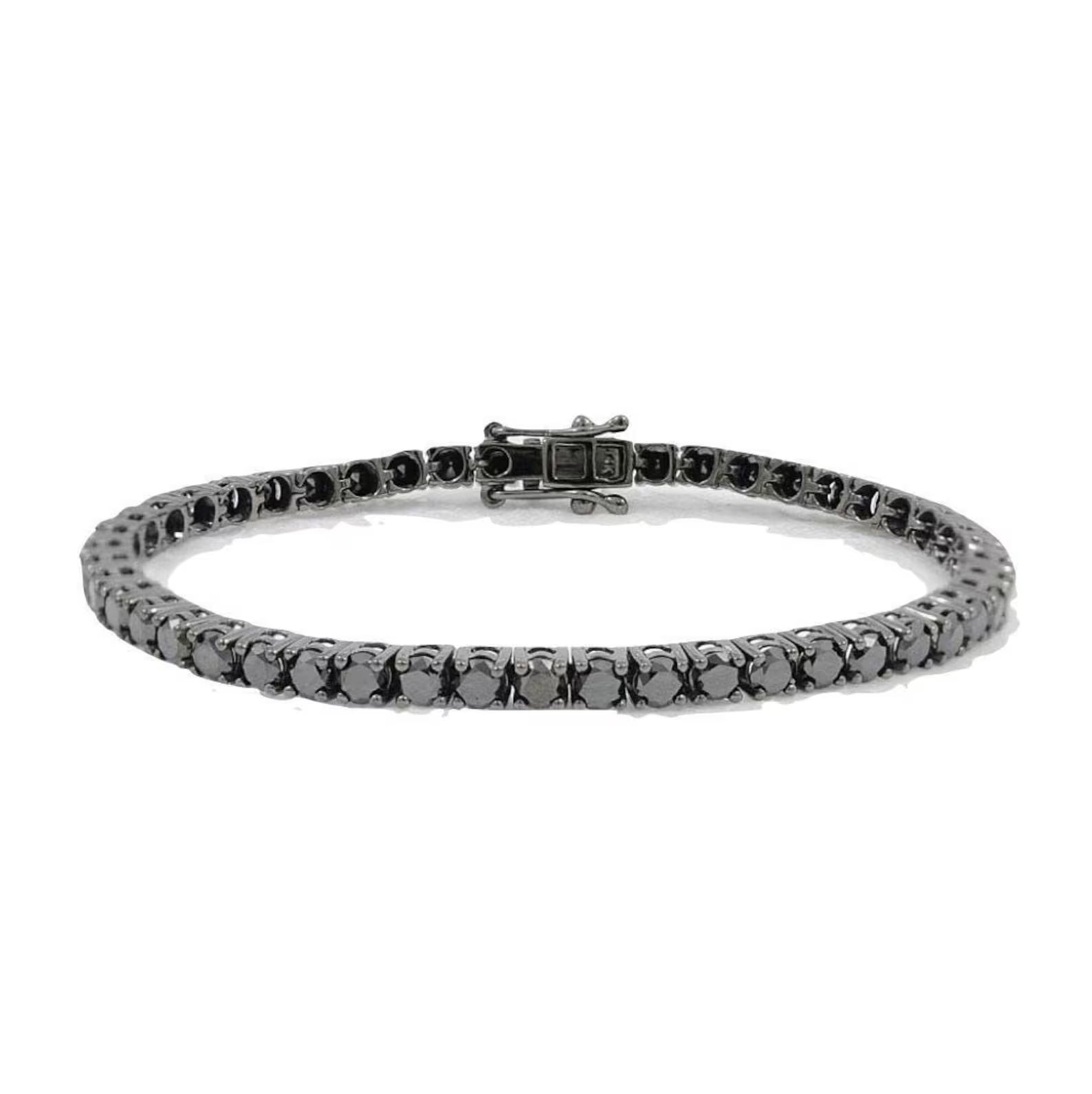 Noir & Gold Tennis Bracelet