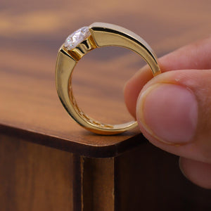 Modern Tension Set Solitaire Ring