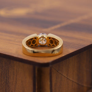 Modern Tension Set Solitaire Ring