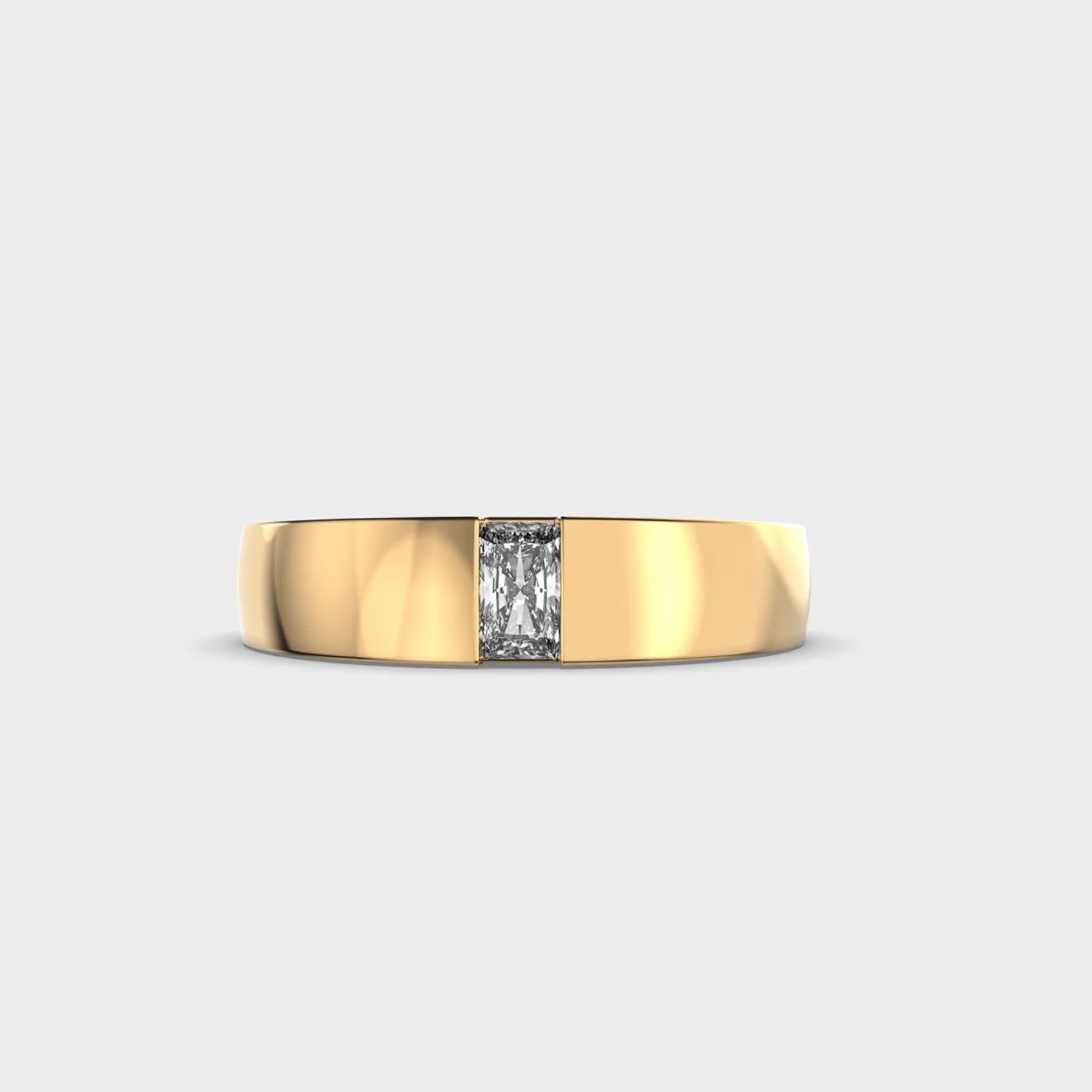 Men’s Princess Cut Architectural Band