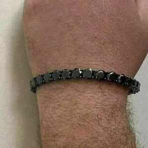 Noir & Gold Tennis Bracelet