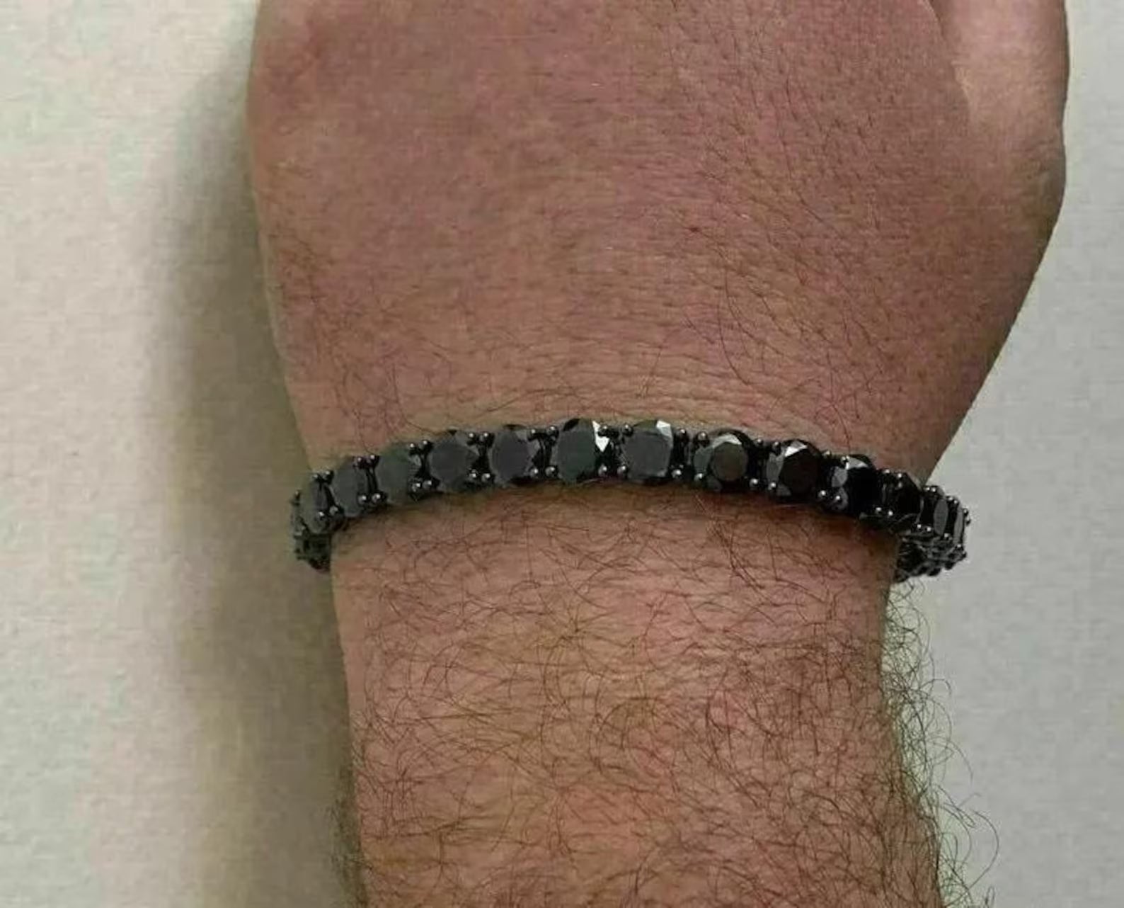 Noir & Gold Tennis Bracelet
