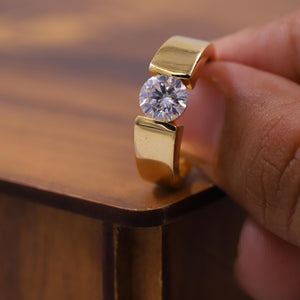 Modern Tension Set Solitaire Ring