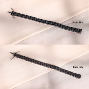 Obsidian Triple Row Pavé Bracelet