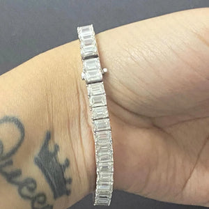 Men’s Grand Emerald-Cut Infinite Tennis Bracelet