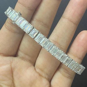 Men’s Grand Emerald-Cut Infinite Tennis Bracelet
