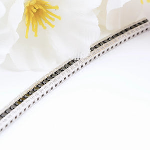 Monochrome Halo Tennis Bracelet