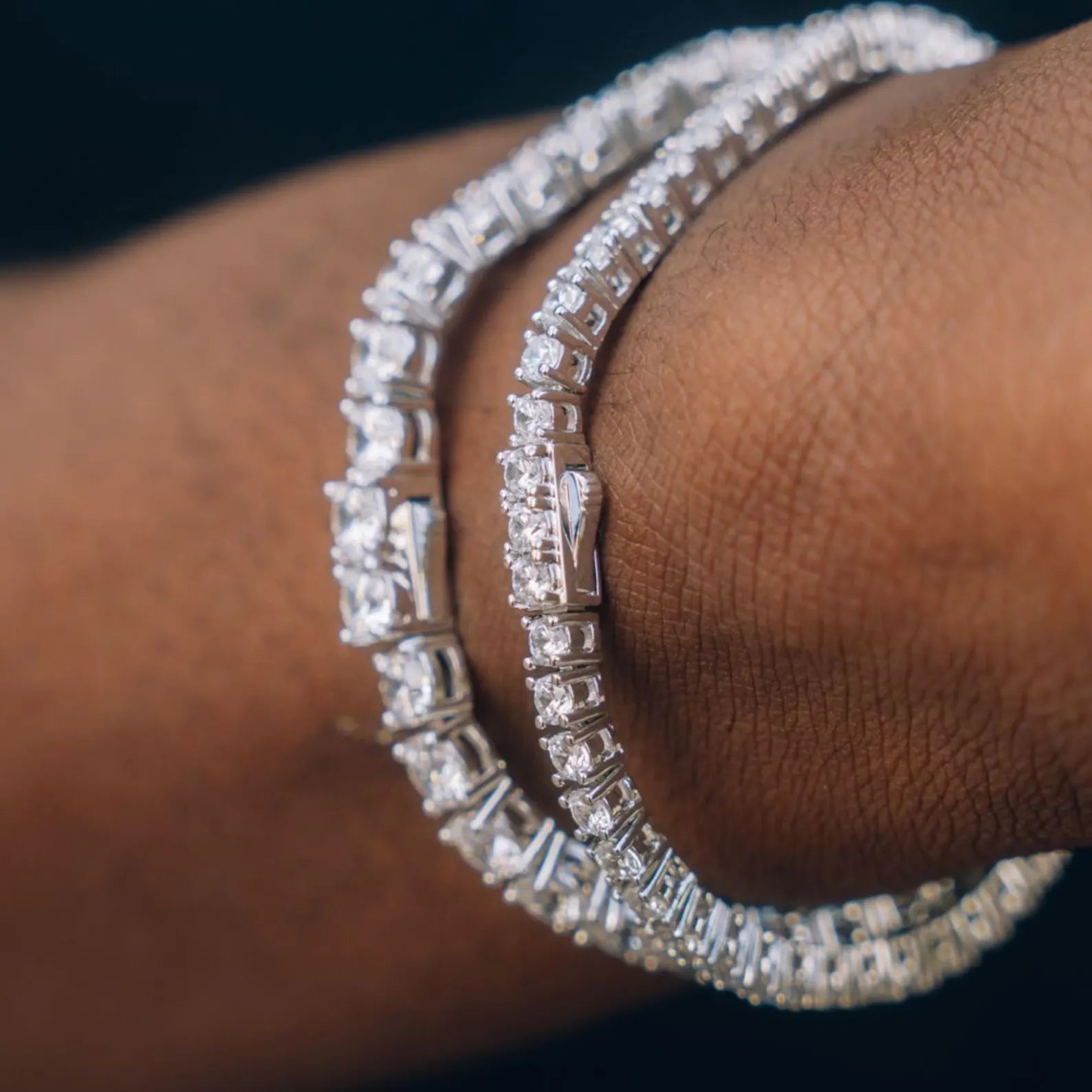 Round Brilliant Stackable Tennis Bracelet