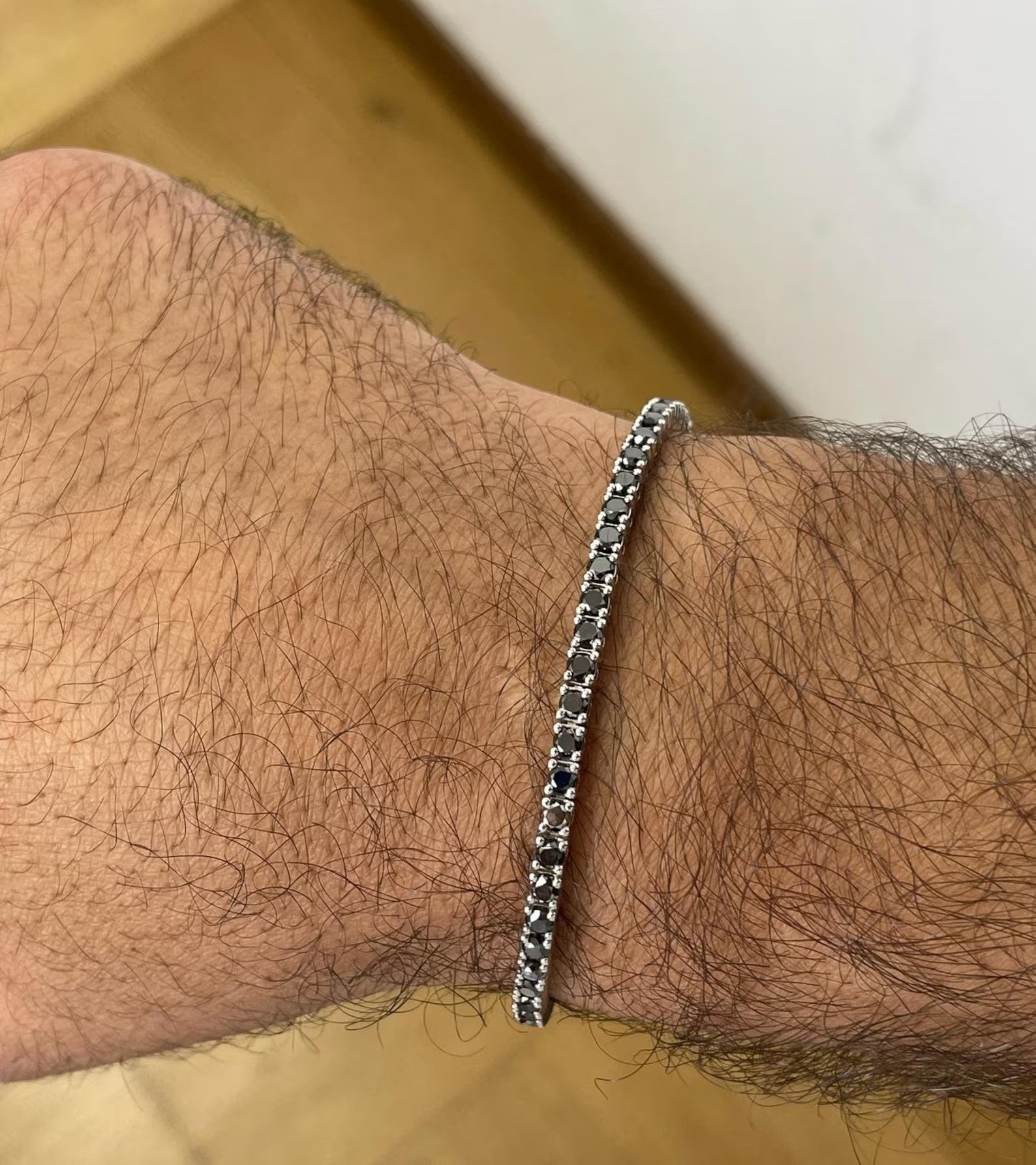 Midnight Onyx Black Diamond Tennis Bracelet