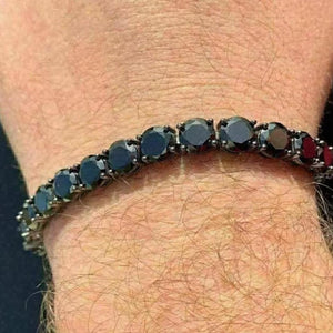 Noir & Gold Tennis Bracelet
