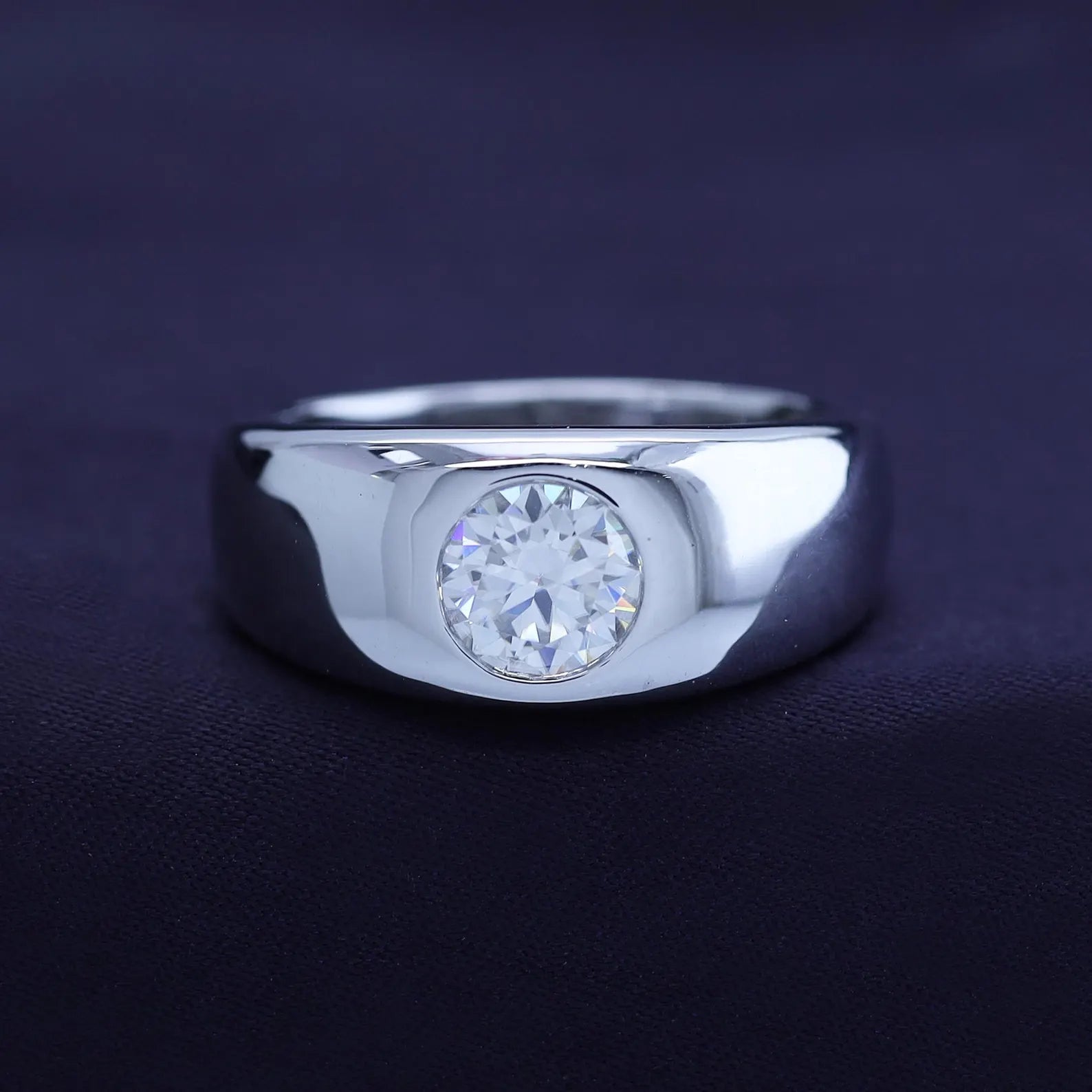 Men’s Executive Bezel Set Dome Band