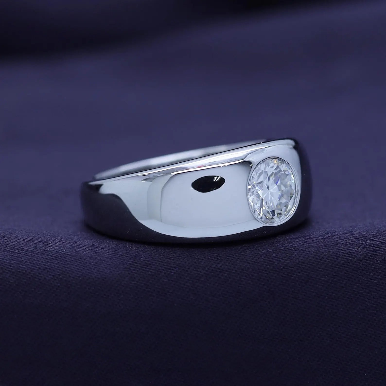 Men’s Executive Bezel Set Dome Band