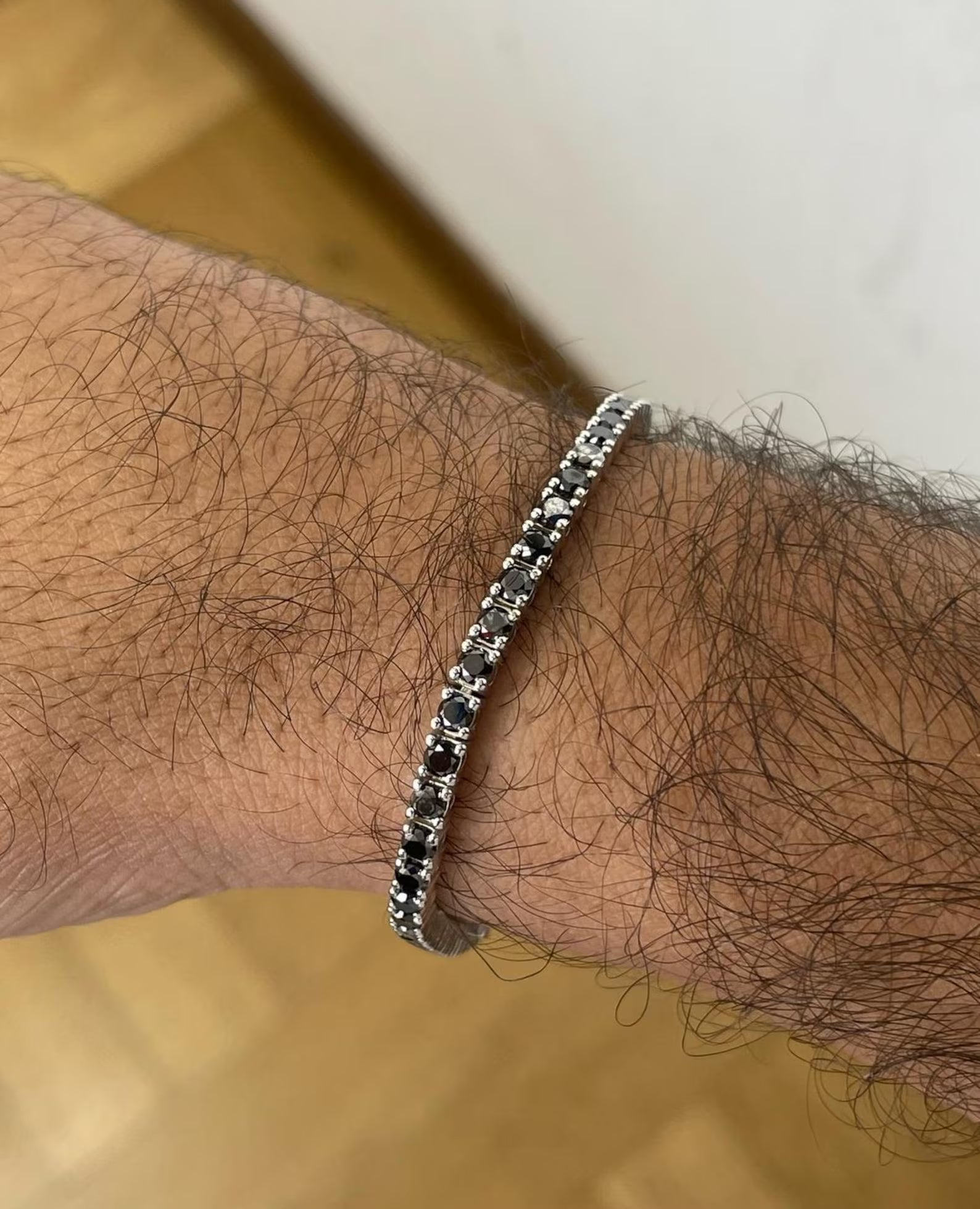 Midnight Onyx Black Diamond Tennis Bracelet