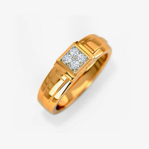 Men’s Emerald Cut Bridge Solitaire Ring