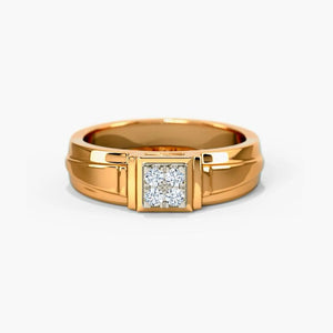 Men’s Emerald Cut Bridge Solitaire Ring