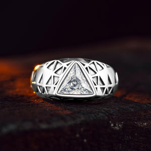 Men’s Trillion Cut Geometric Ring