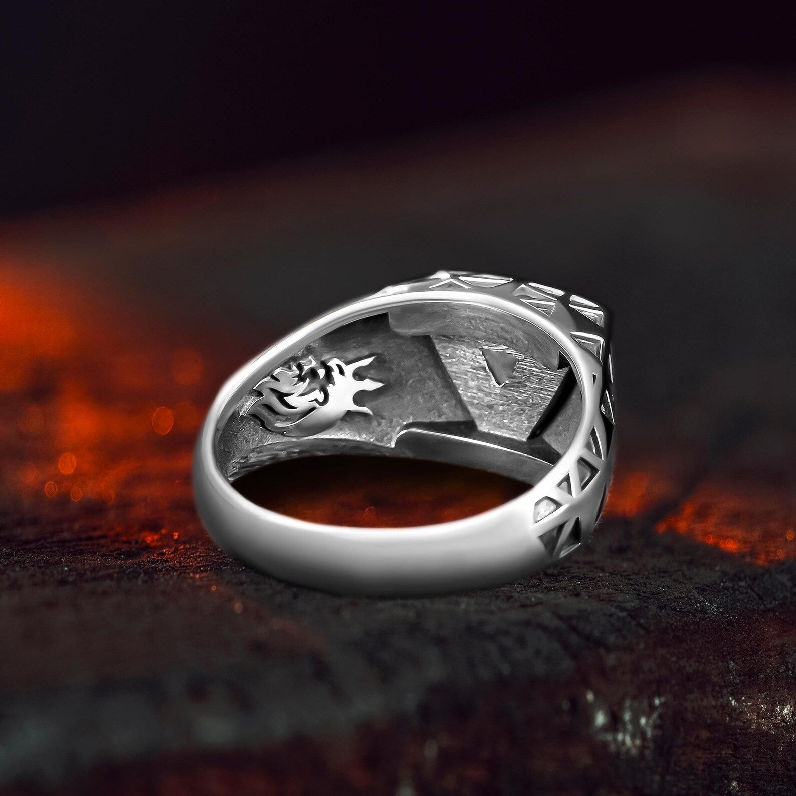 Men’s Trillion Cut Geometric Ring