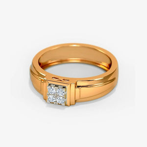 Men’s Emerald Cut Bridge Solitaire Ring
