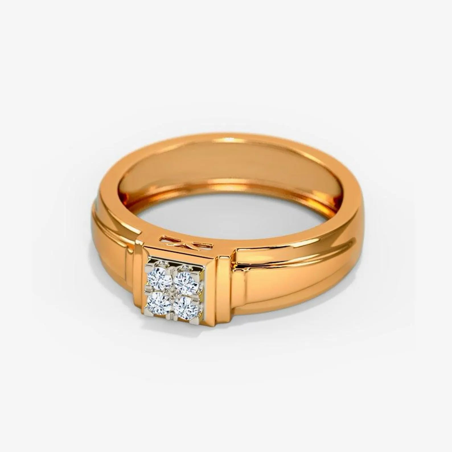 Men’s Emerald Cut Bridge Solitaire Ring