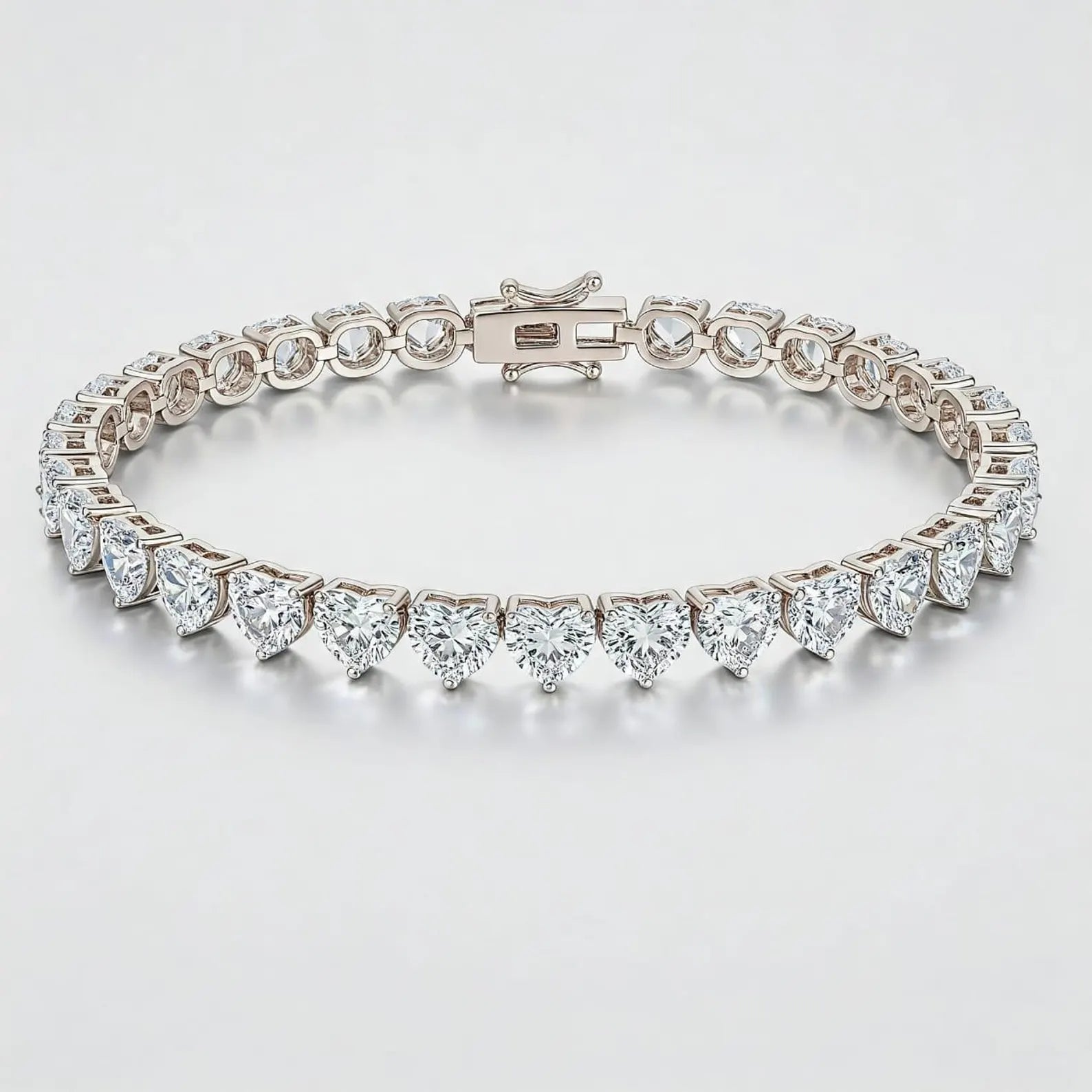 Eternal Amour Heart Cut Infinite Tennis Bracelet