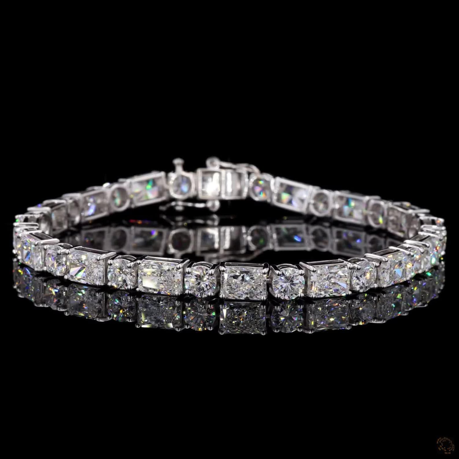 Men’s Duo-Cut Infinite Tennis Bracelet