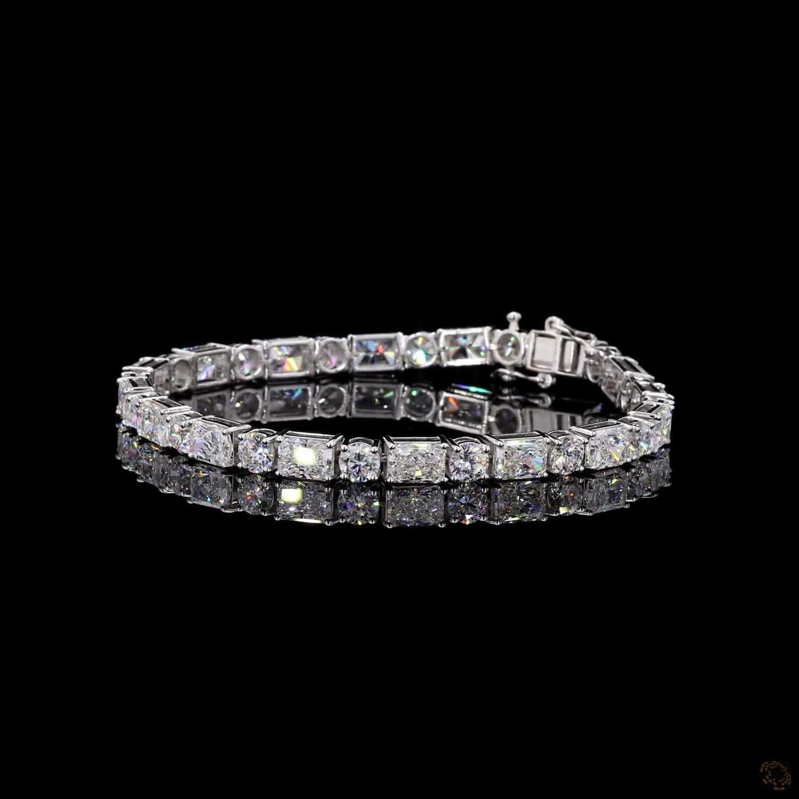 Men’s Duo-Cut Infinite Tennis Bracelet