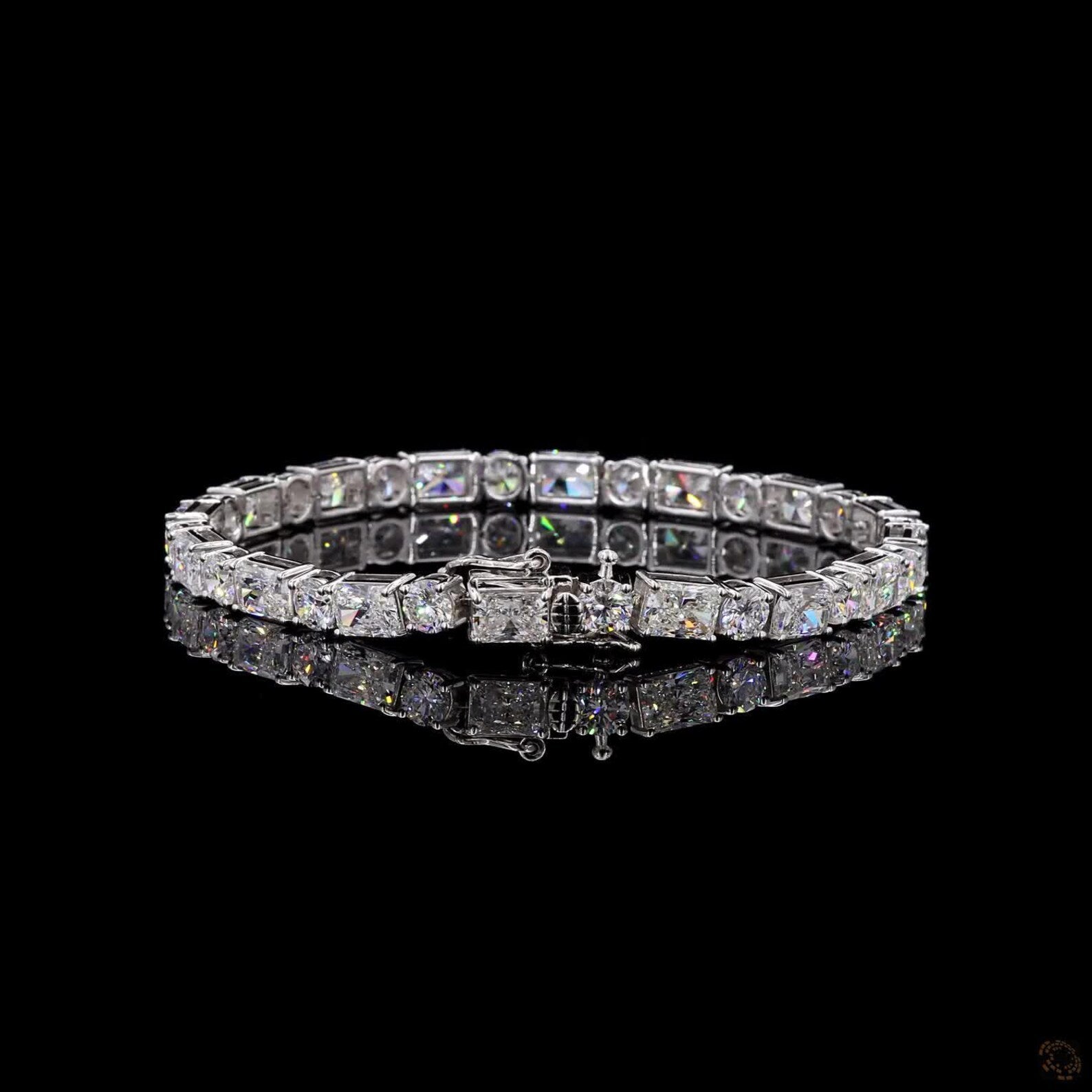 Men’s Duo-Cut Infinite Tennis Bracelet