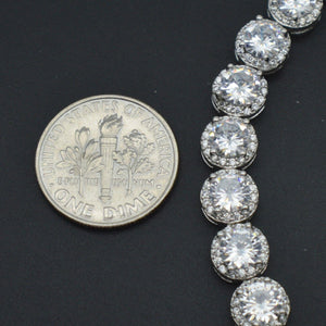 Royal Halo Brilliant Cut Statement Bracelet