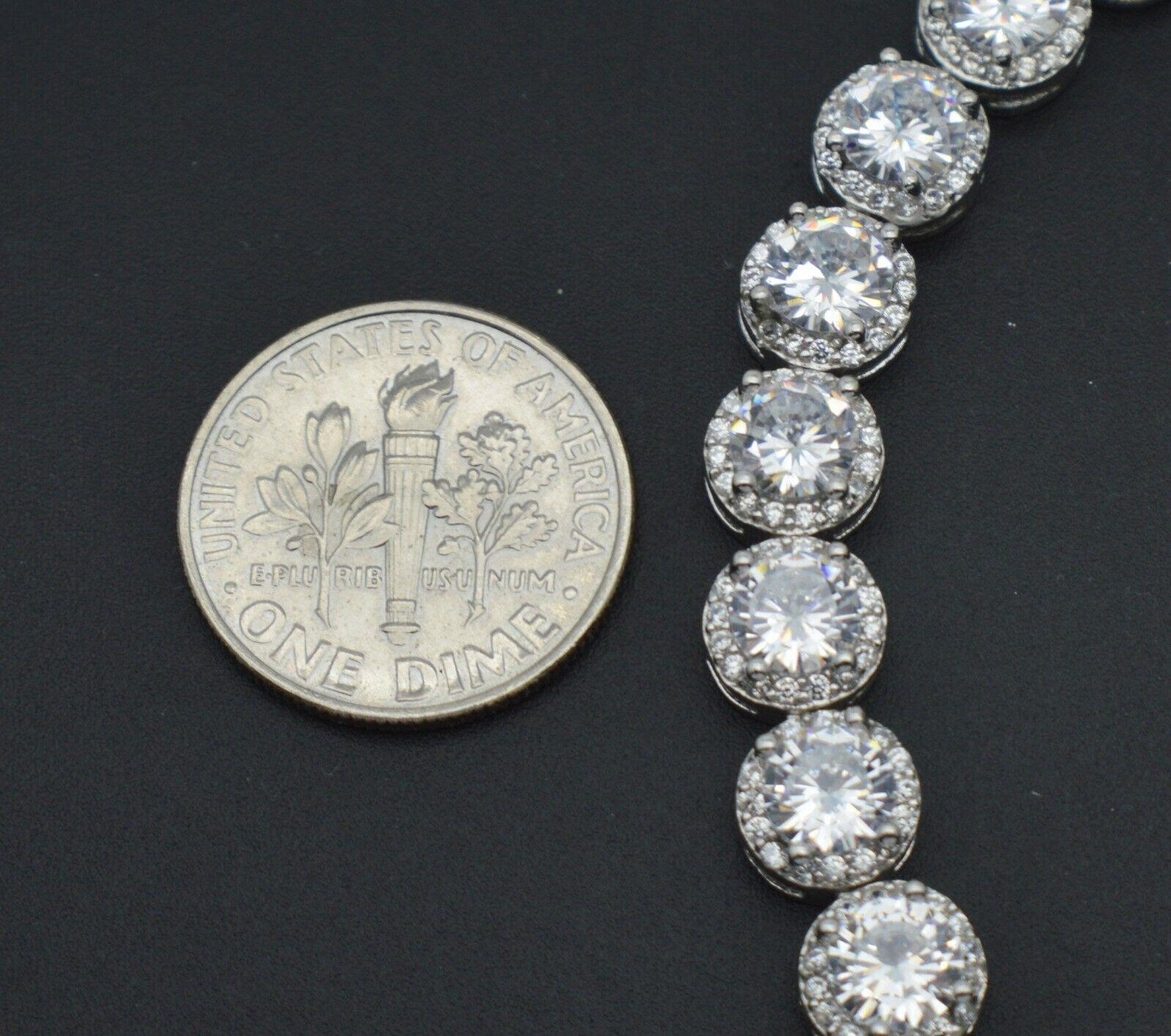 Royal Halo Brilliant Cut Statement Bracelet