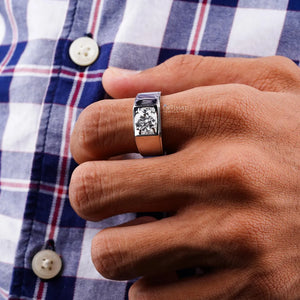 Men’s Signature Wide Band Solitaire Ring