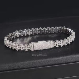 Sacred Sparkle Cross Link Bracelet