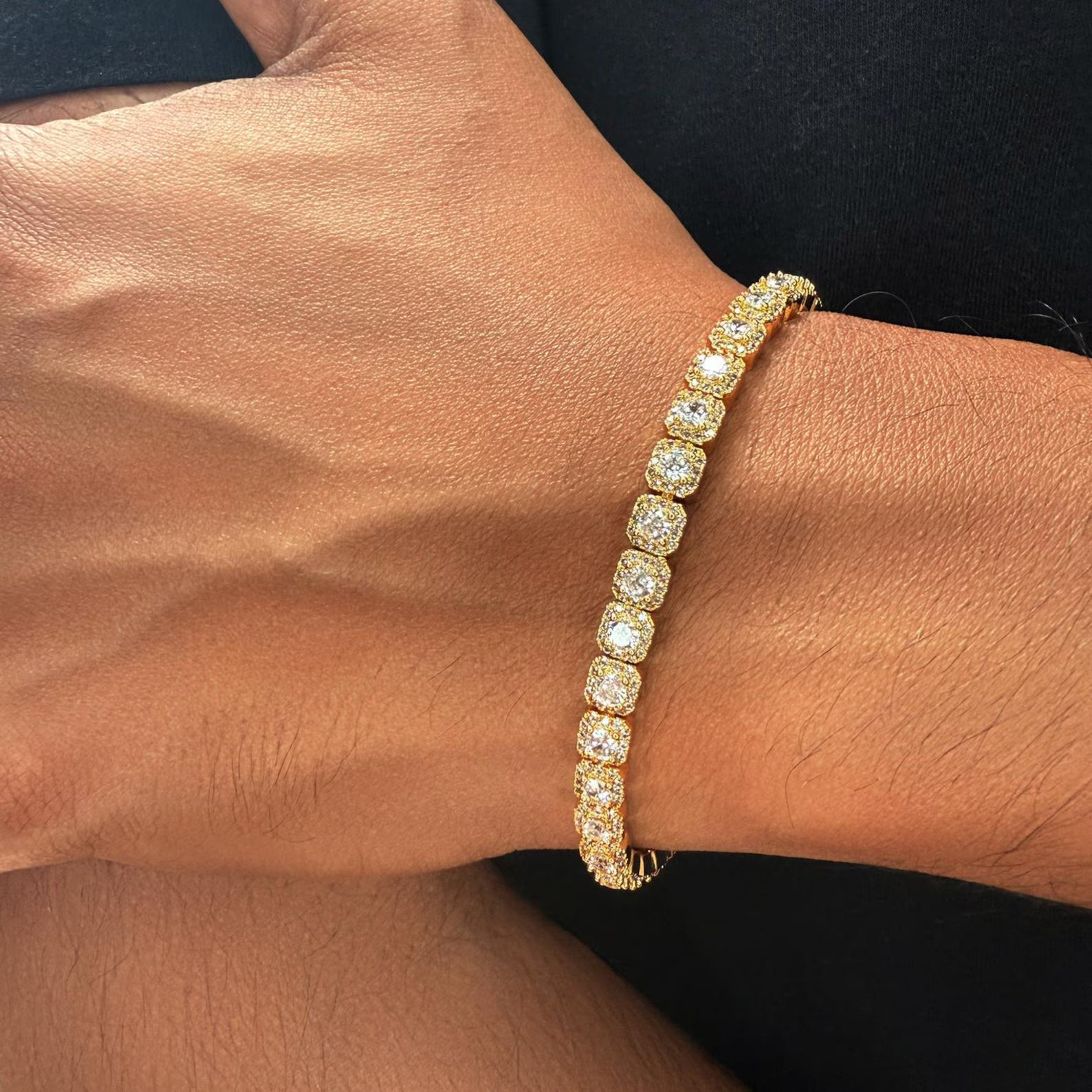 Azure Mosaic Tennis Bracelet