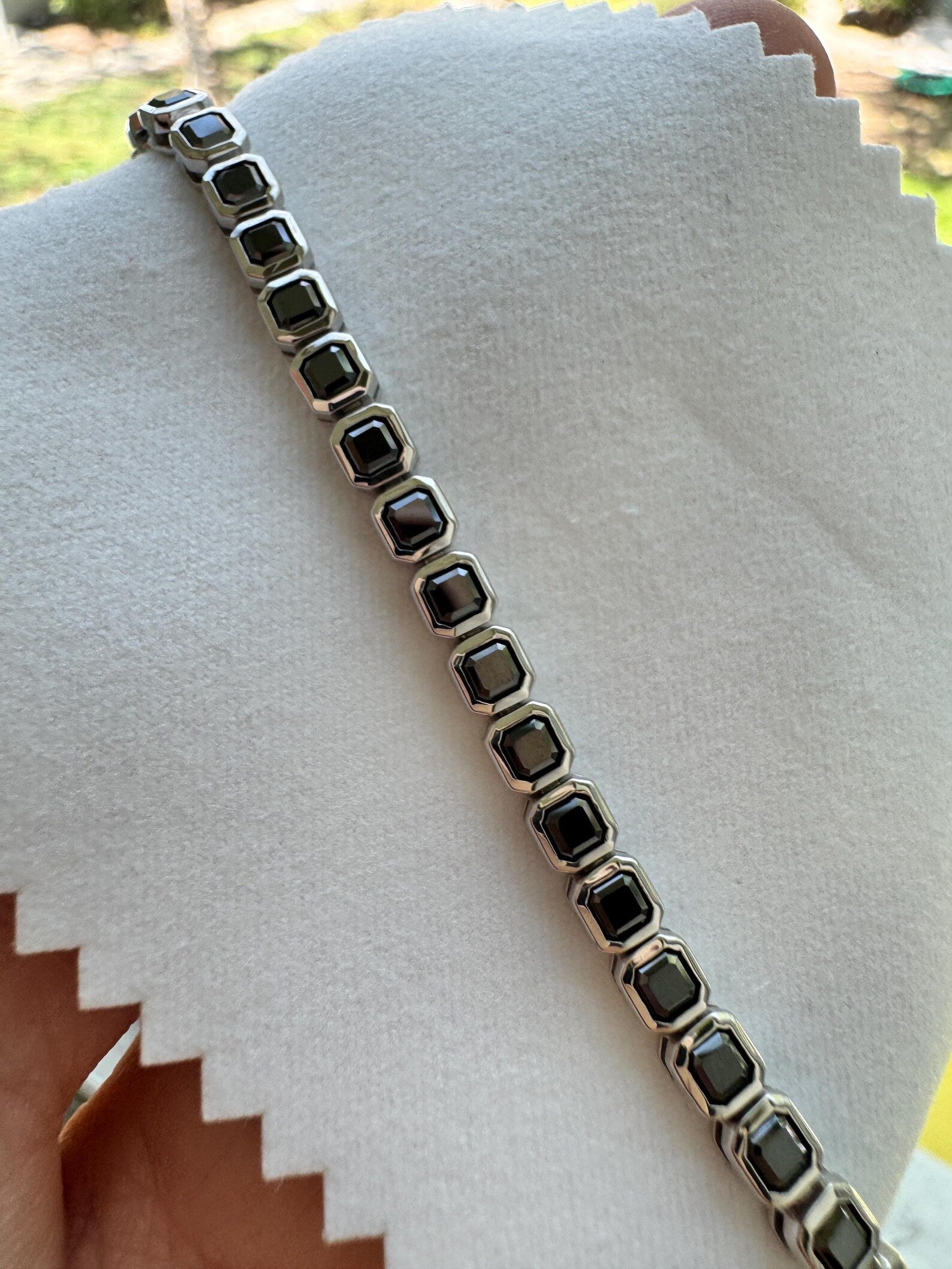Midnight Noir Octagon Tennis Bracelet