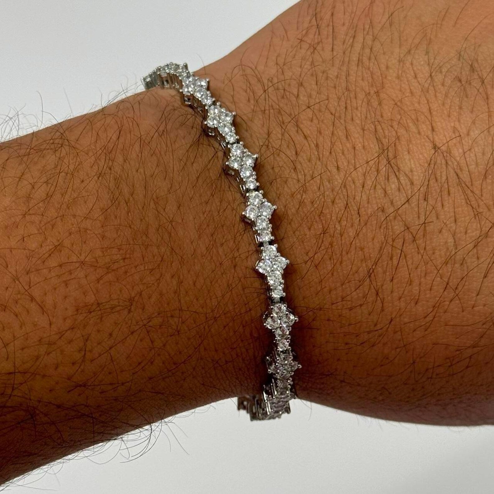 Men’s Celestial Star Cluster Tennis Bracelet