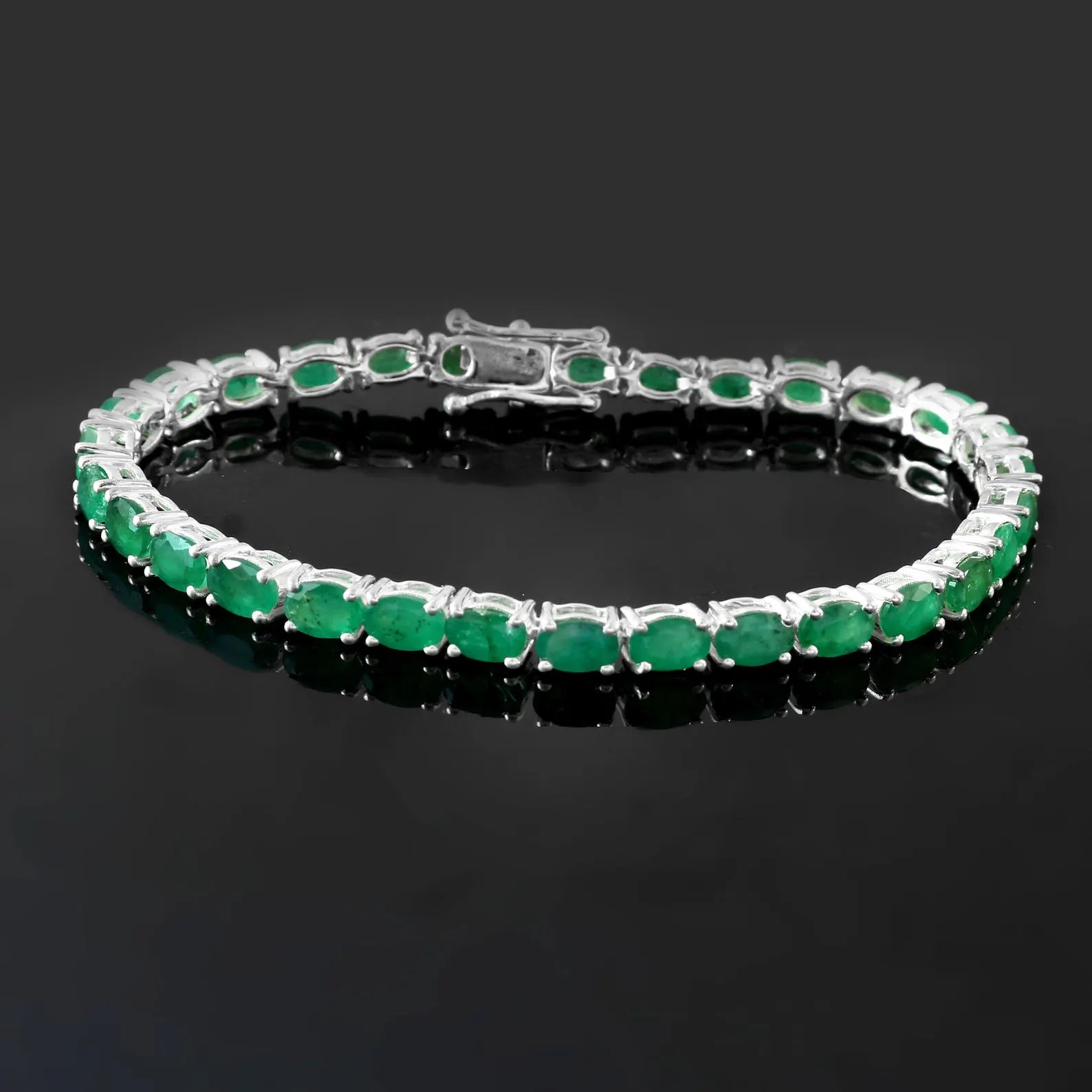 Verdant Oval Tennis Bracelet