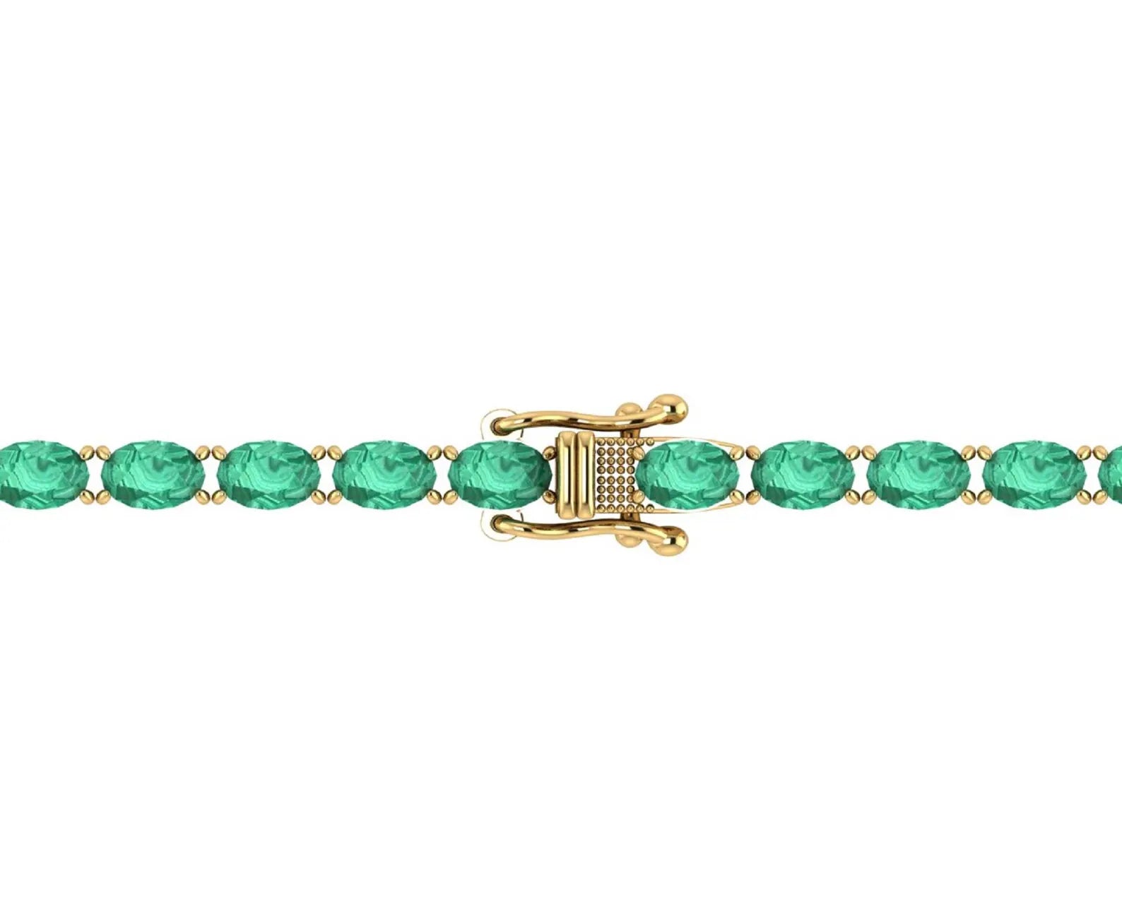 Verdant Oval Tennis Bracelet