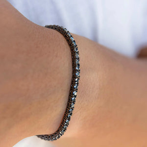 Slim Midnight Black Tennis Bracelet