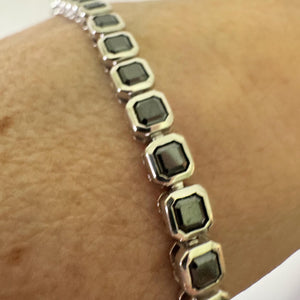 Midnight Noir Octagon Tennis Bracelet