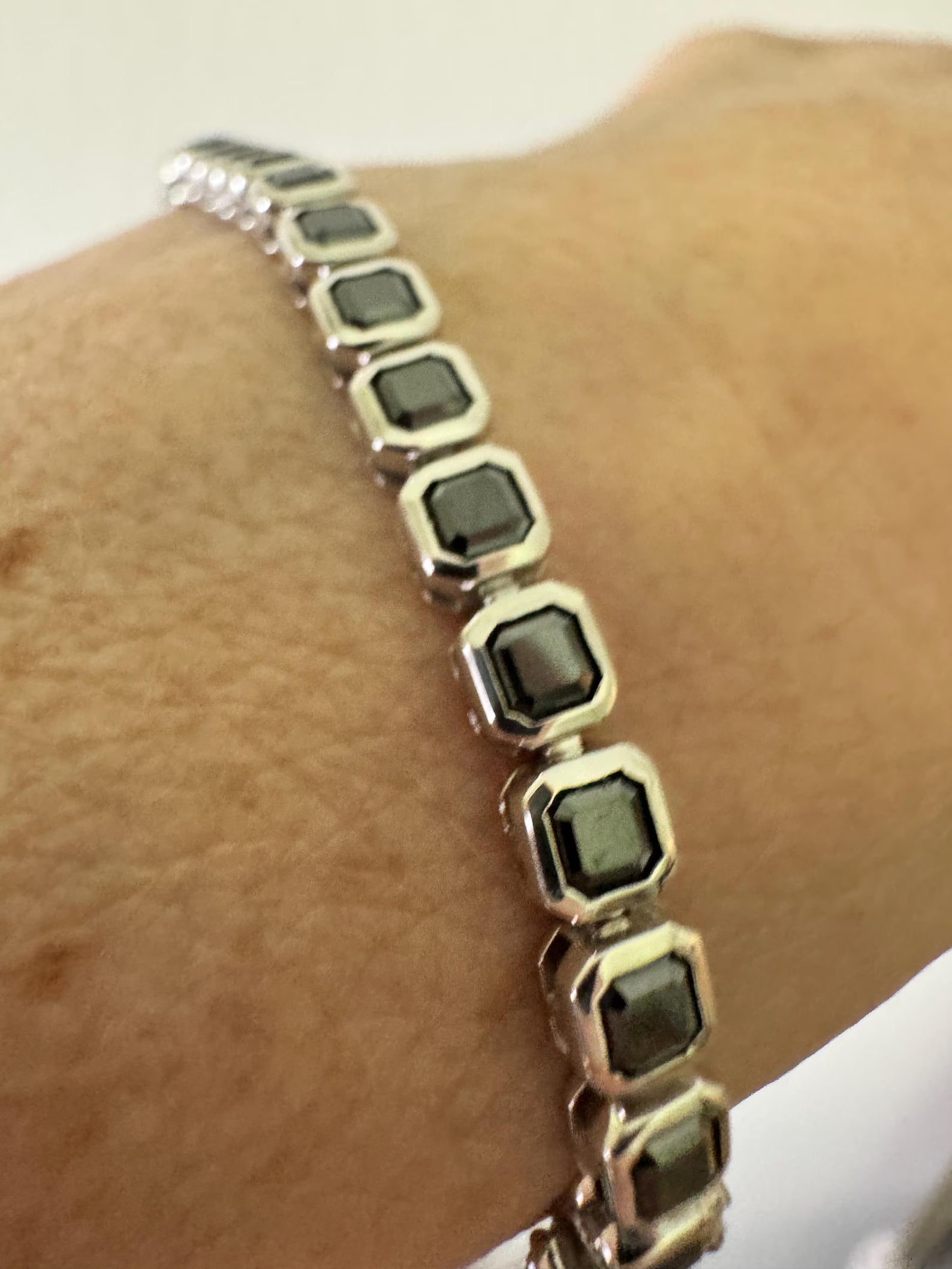 Midnight Noir Octagon Tennis Bracelet
