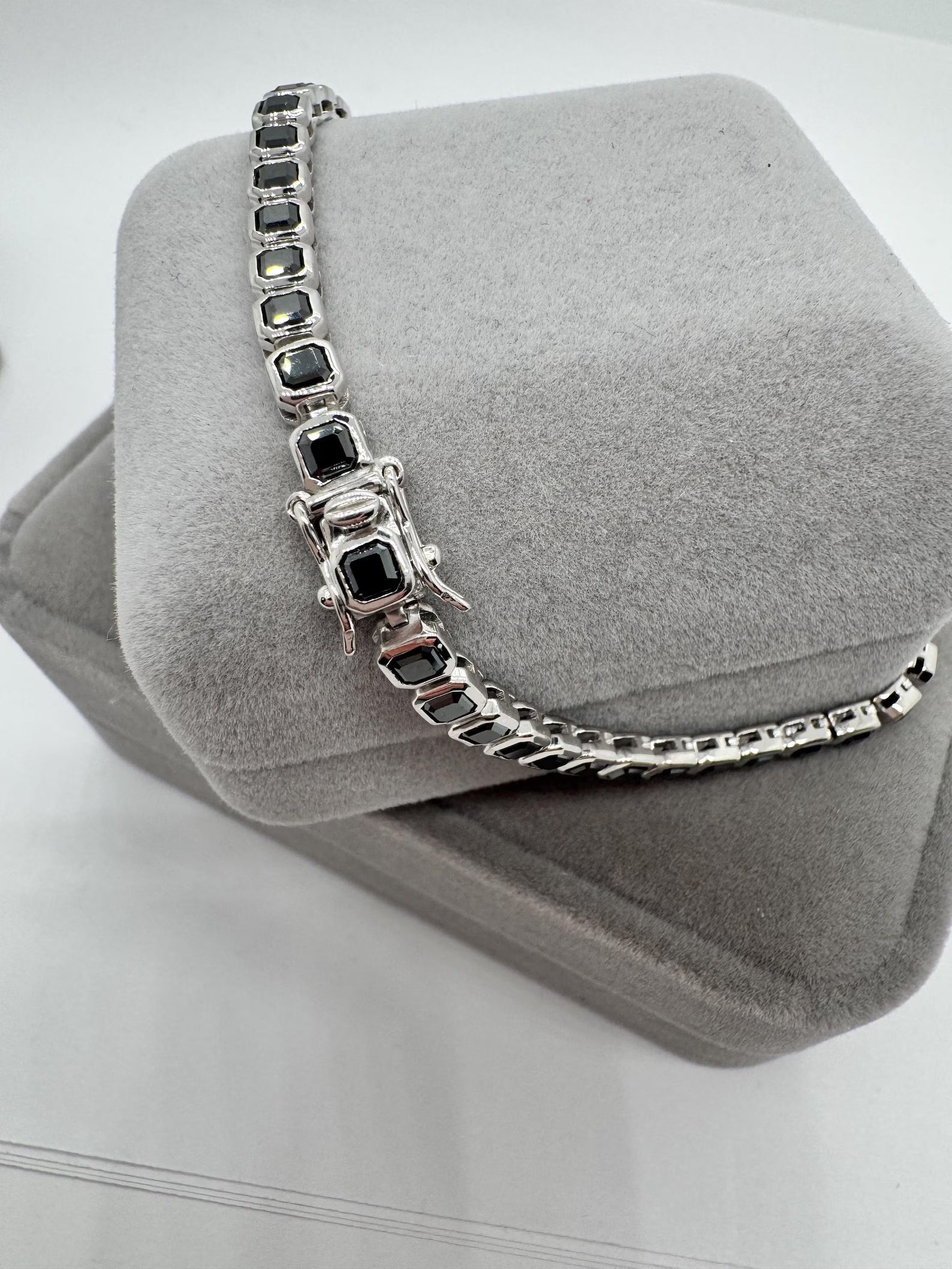 Midnight Noir Octagon Tennis Bracelet