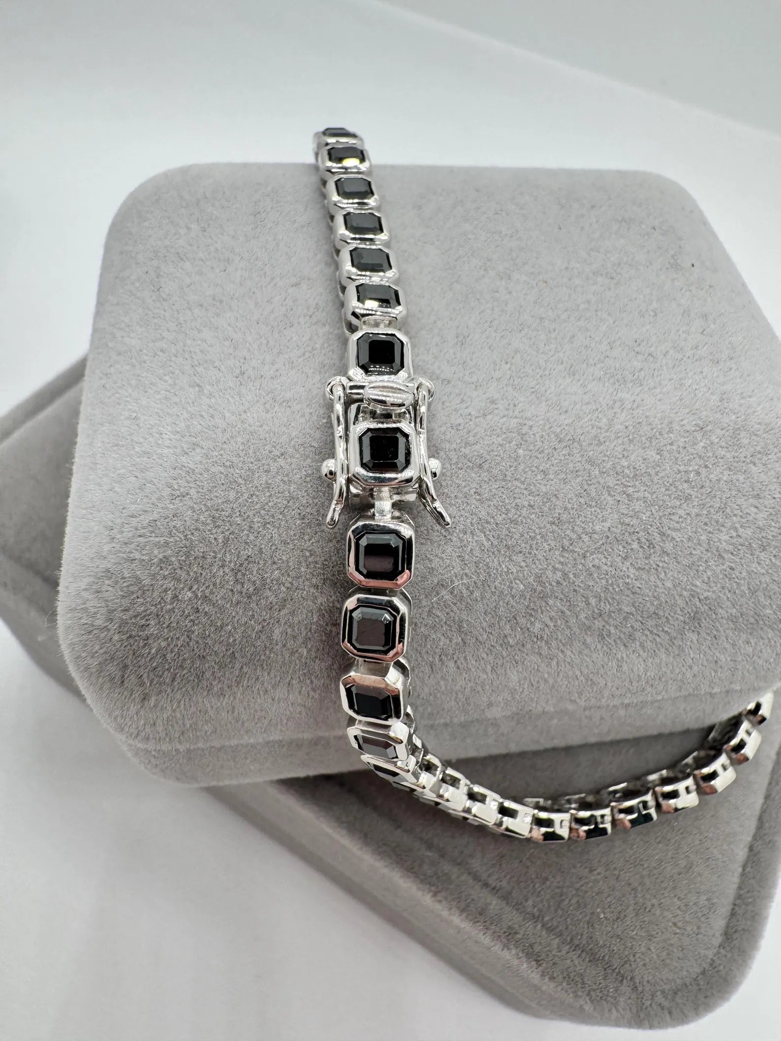 Midnight Noir Octagon Tennis Bracelet