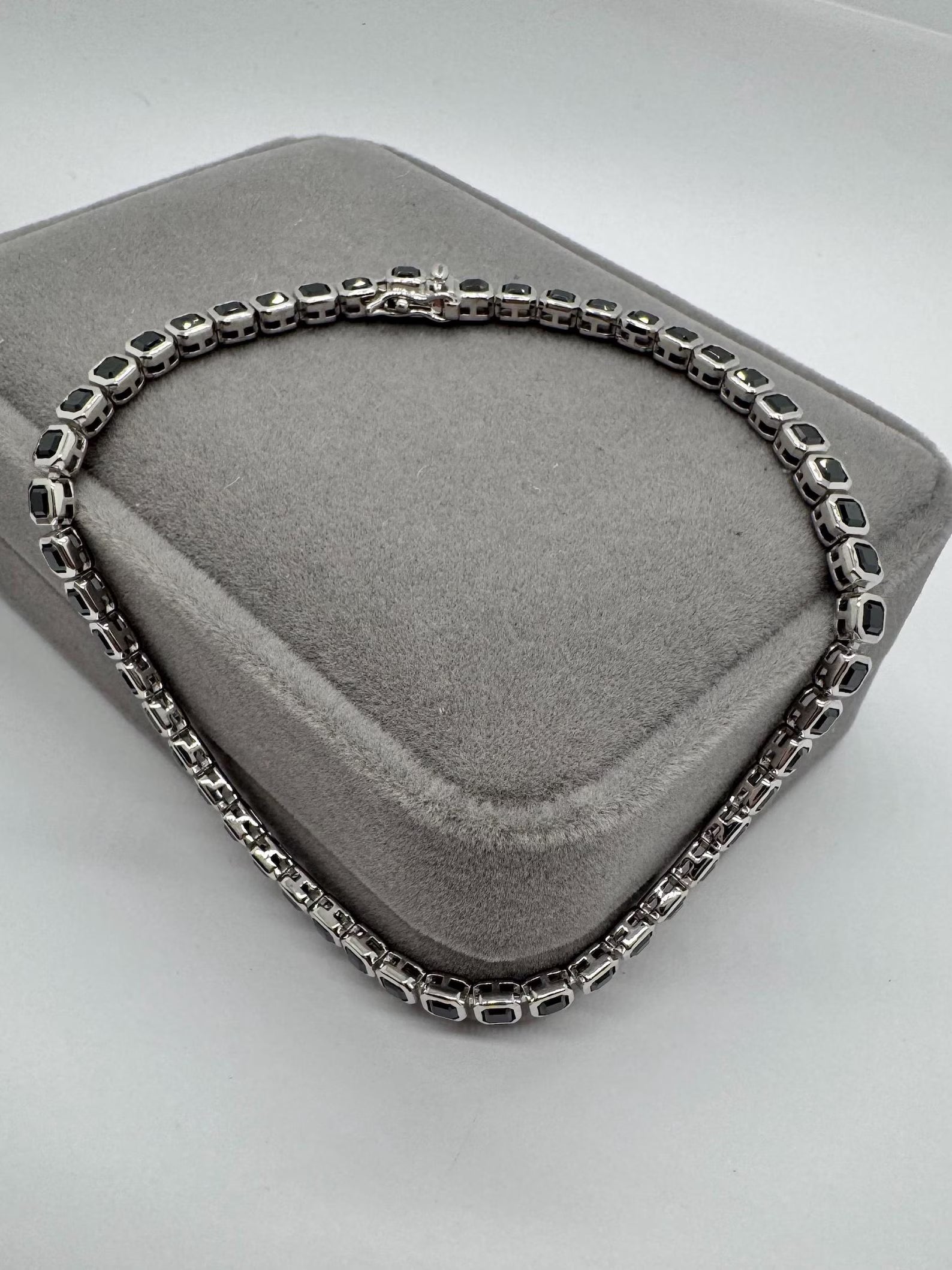 Midnight Noir Octagon Tennis Bracelet