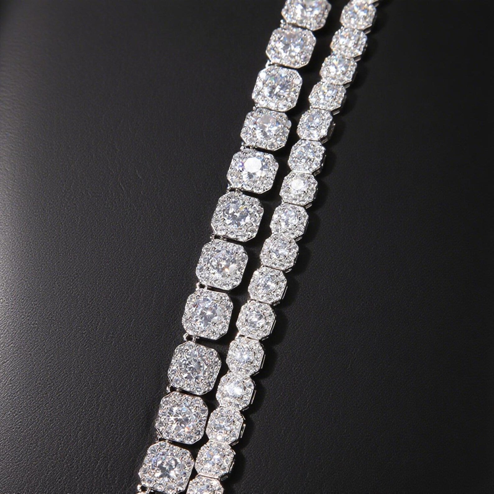 Royal Cushion Cut Halo Infinite Bracelet