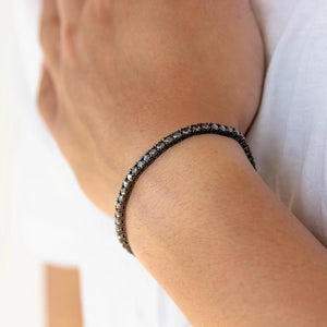 Slim Midnight Black Tennis Bracelet