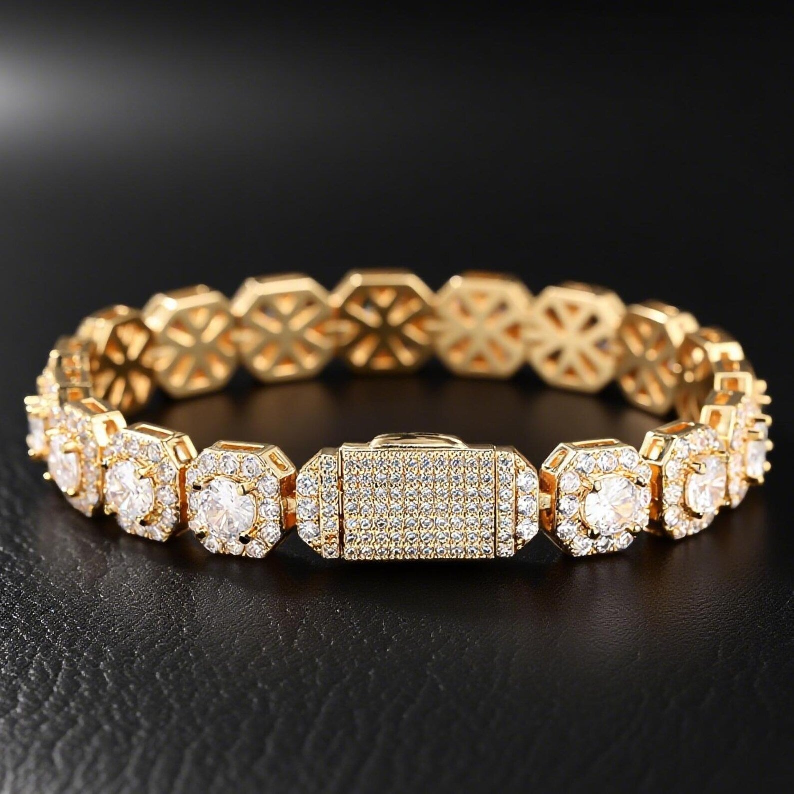 Royal Cushion Cut Halo Infinite Bracelet