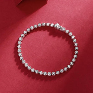 Triple Row Glacier Brilliant Cut Tennis Bracelet