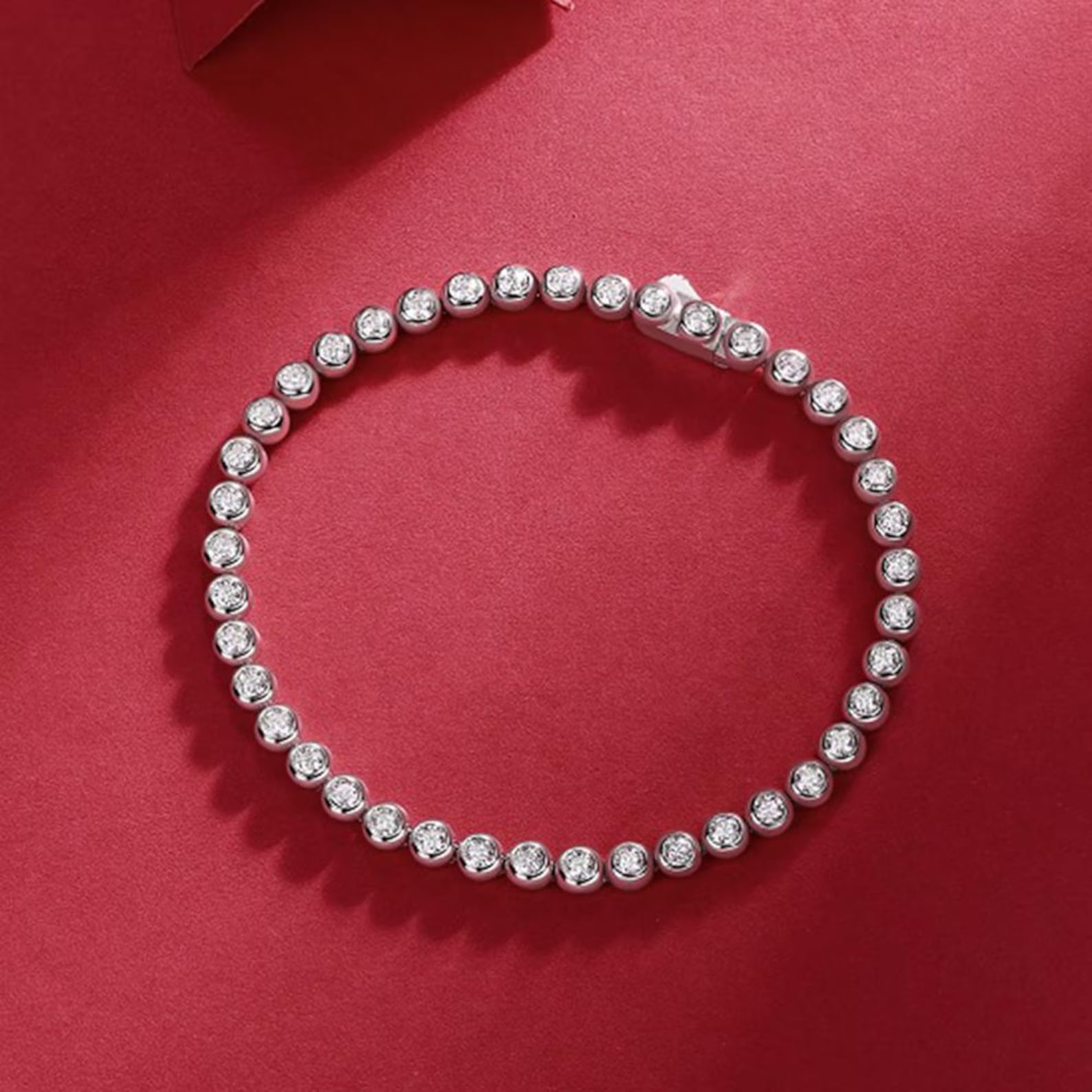 Triple Row Glacier Brilliant Cut Tennis Bracelet