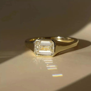 Men’s Princess Cut Architectural Solitaire Ring