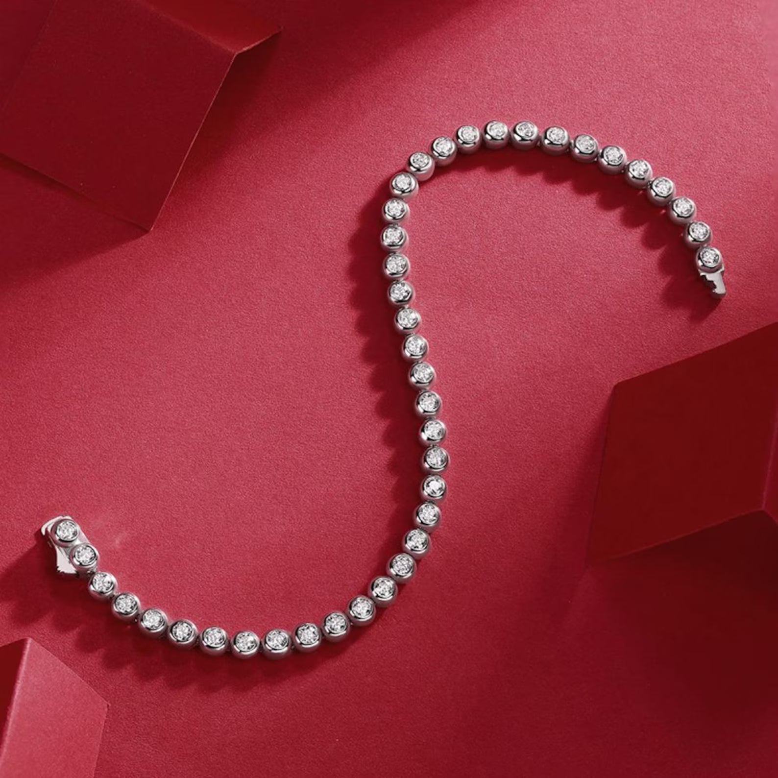 Triple Row Glacier Brilliant Cut Tennis Bracelet