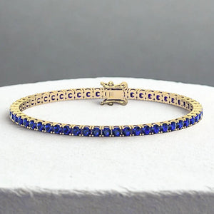 Royal Azure Round Cut Tennis Bracelet
